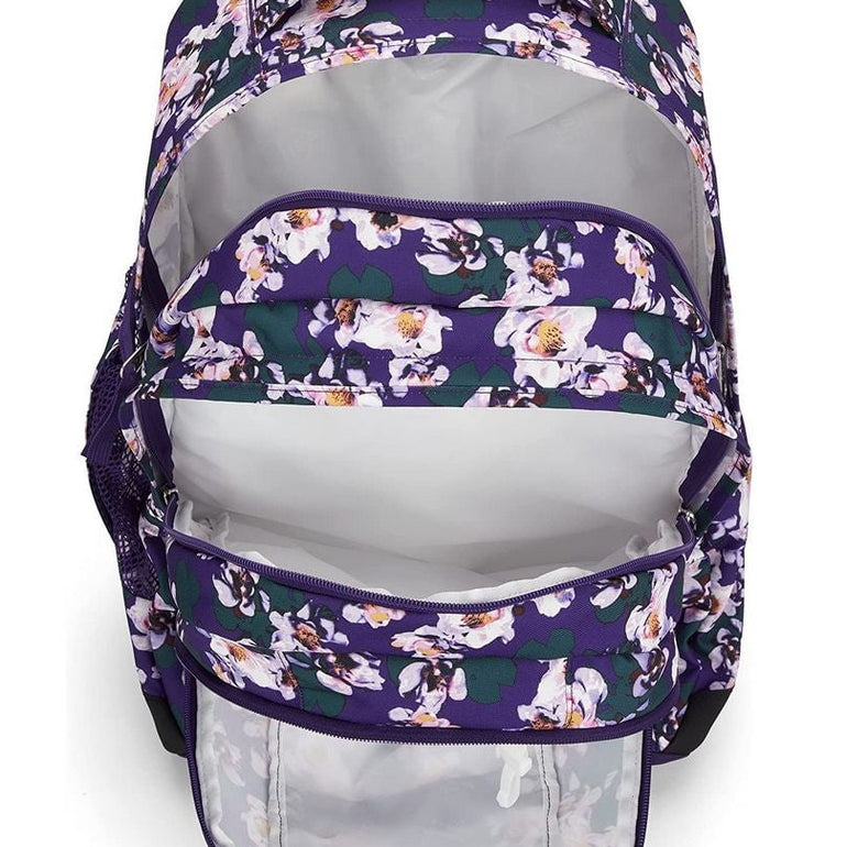 Jansport Backpack on Wheels Purple Petals Jansport Driver 8 Wheeled Backpack - Purple Petals