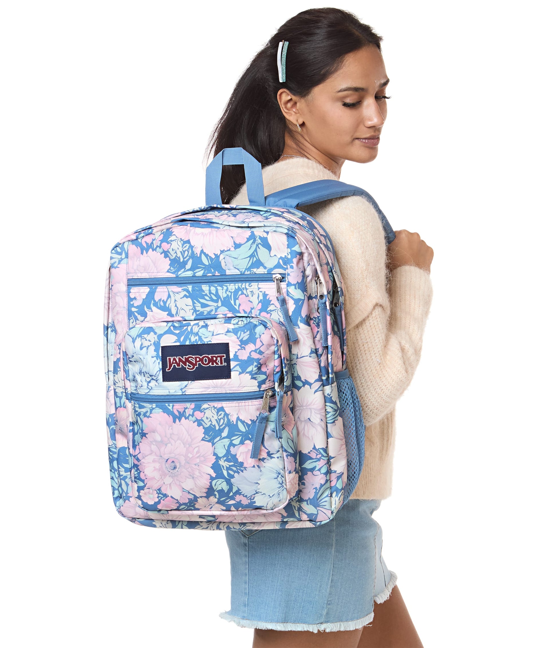 Jansport Backpacks Faded Tapestry Elemental Blue JanSport Big Student Backpack - Faded Tapestry Elemental Blue