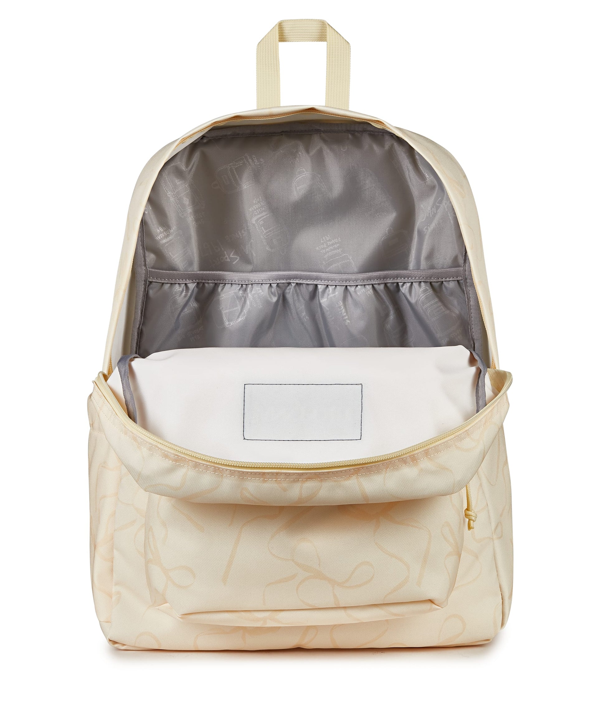 Jansport Backpacks Rows of Bows Lemon JanSport SuperBreak Plus Backpack - Rows of Bows Lemon