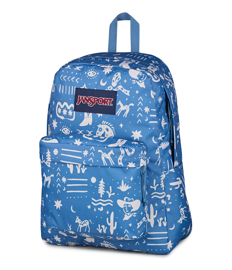 Jansport Backpacks Yeehaw and Horses Elemental Blue JanSport SuperBreak Plus Backpack - Yeehaw and Horses Elemental Blue