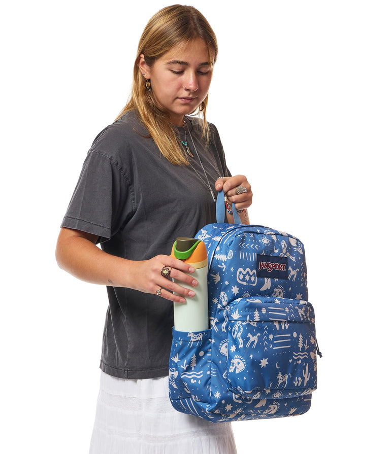 Jansport Backpacks Yeehaw and Horses Elemental Blue JanSport SuperBreak Plus Backpack - Yeehaw and Horses Elemental Blue