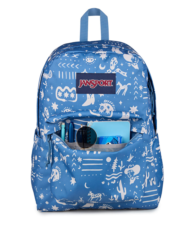 Jansport Backpacks Yeehaw and Horses Elemental Blue JanSport SuperBreak Plus Backpack - Yeehaw and Horses Elemental Blue