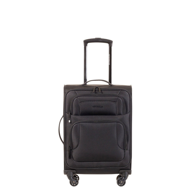 Jetstream Luggage Black Jetstream 20 Inch Lightweight Spinner Luggage Carry-On Luggage
