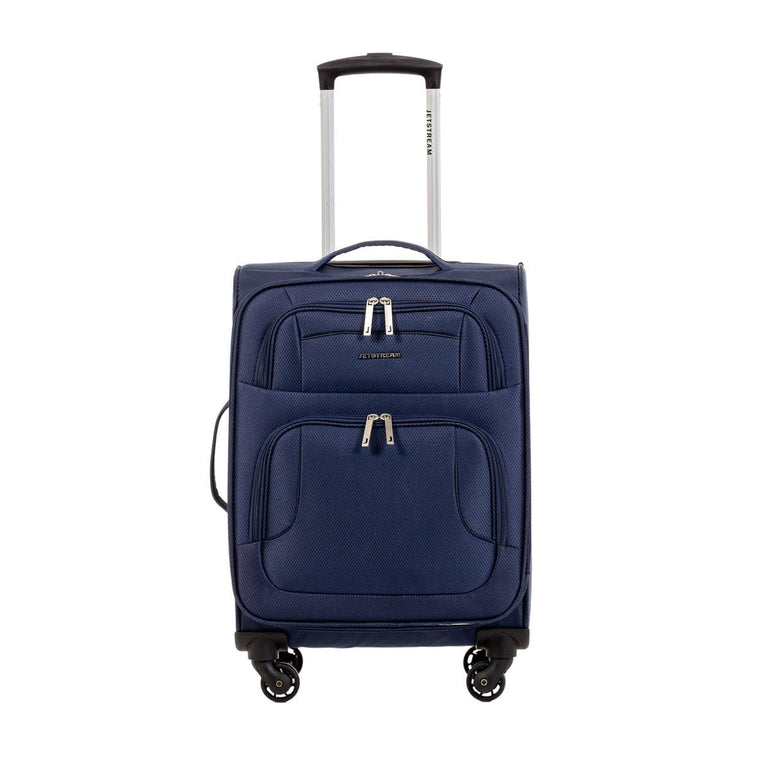 Jetstream Luggage Navy Jetstream 20 Inch Lightweight Spinner Luggage Carry-On Luggage