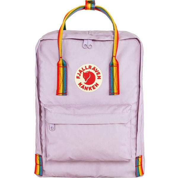 Fjallraven Kanken Rainbow Backpack - Pastel Lavender-Rainbow Pattern