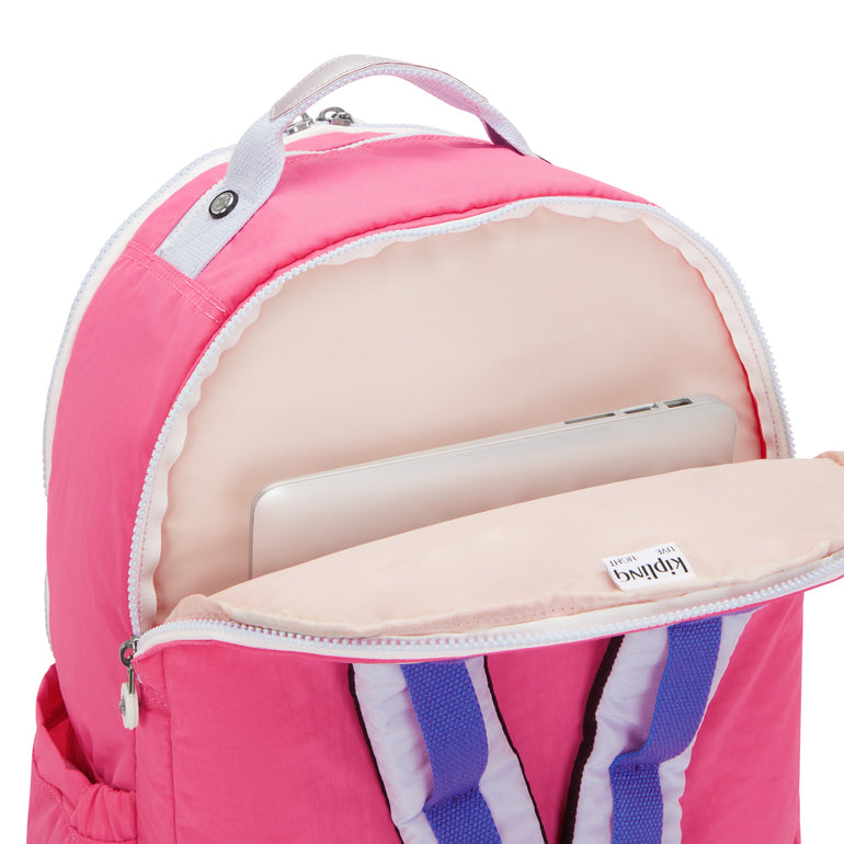 Kipling Backpacks Happy Pink Mix Kipling Seoul Extra Large 17" Laptop Backpack - Happy Pink Mix