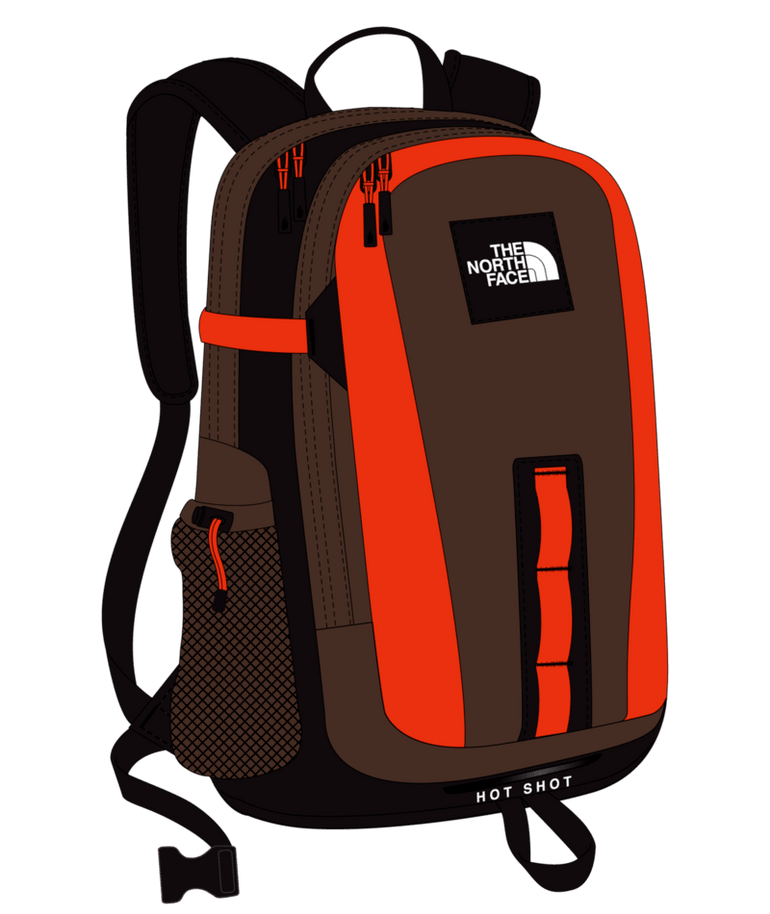 The North Face Hot Shot SE - Smokey Brown/TNF Black/Solar Flare