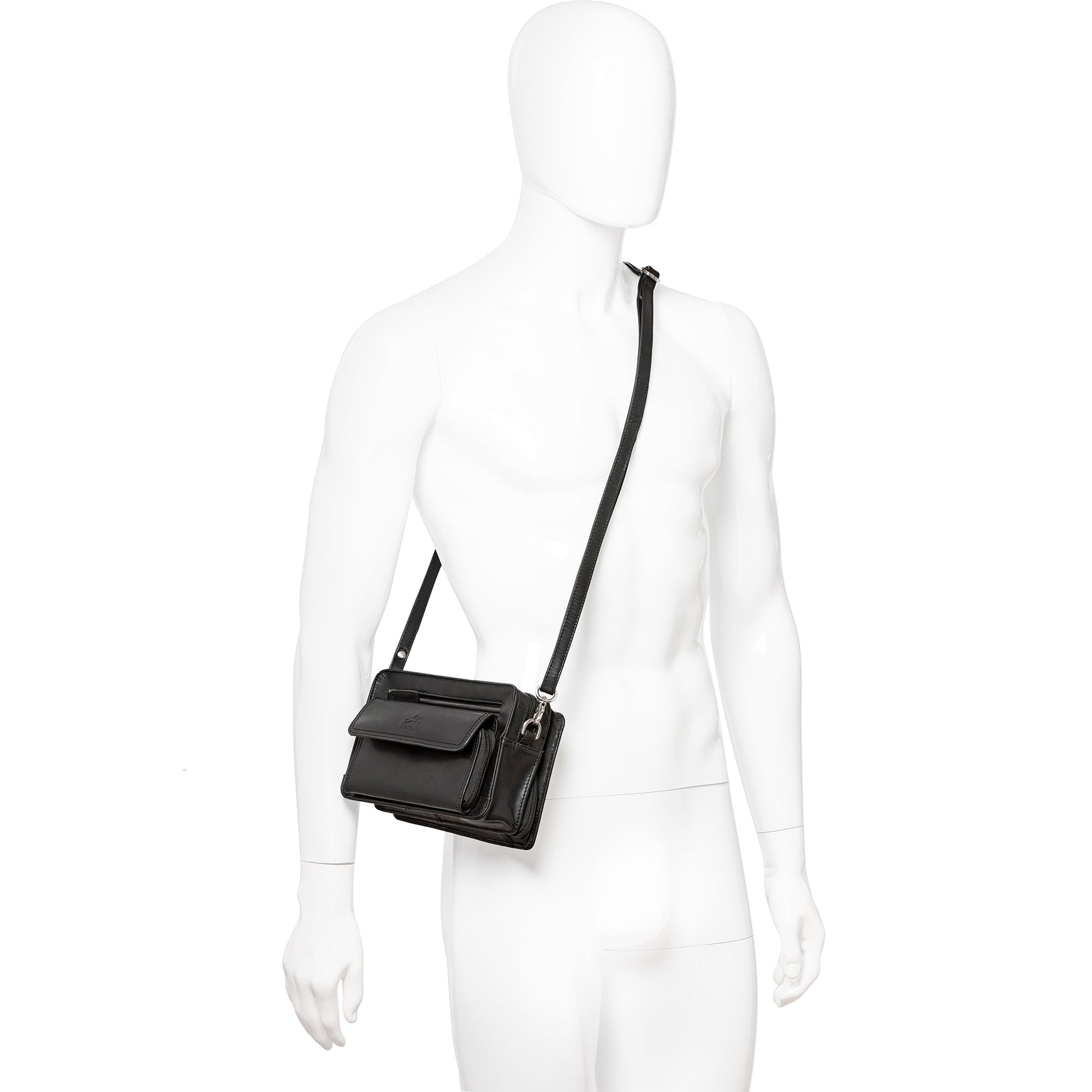 Mancini Bags Mancini Buffalo Unisex Bag with Zippered Organizer Pocket