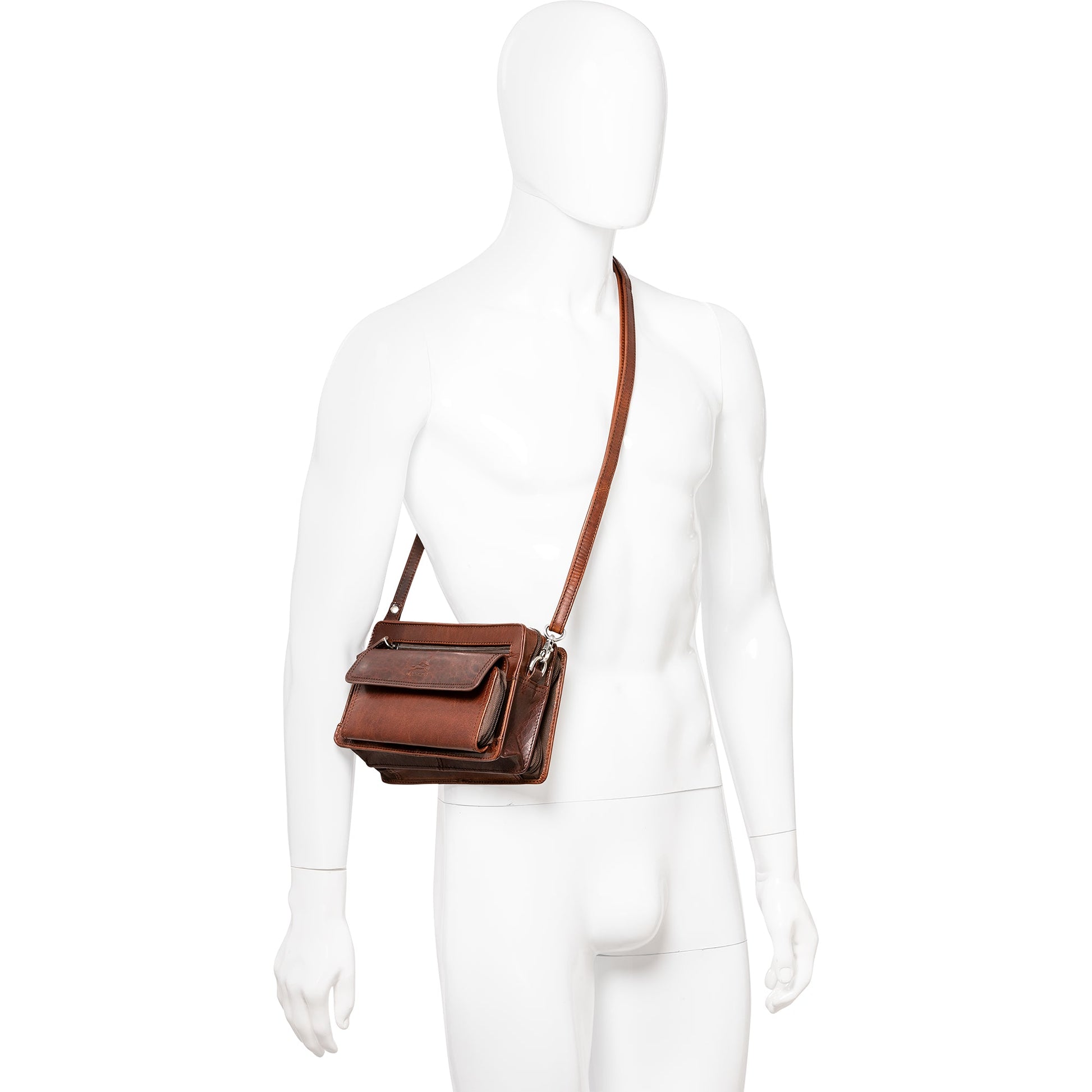 Mancini Bags Mancini Buffalo Unisex Bag with Zippered Organizer Pocket