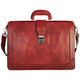 Mancini Briefcases Cognac Mancini Pelle D’oro Luxurious 17.3” Laptop Litigator Briefcase