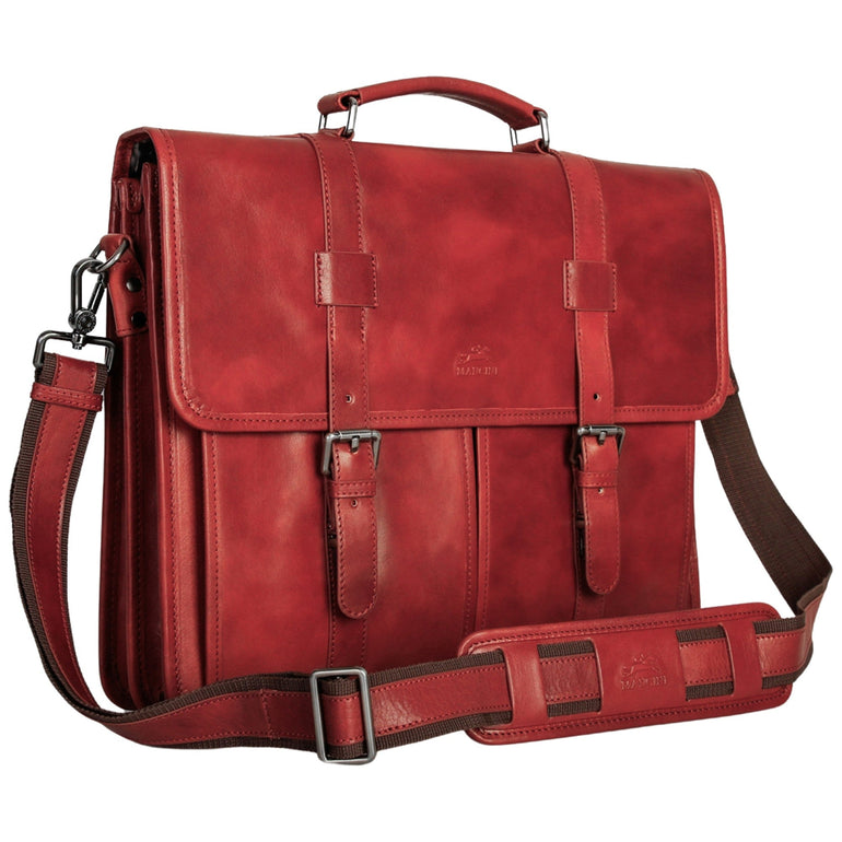 Mancini Briefcases Mancini Pelle D’oro Double Compartment 15.6” Laptop / Tablet Briefcase