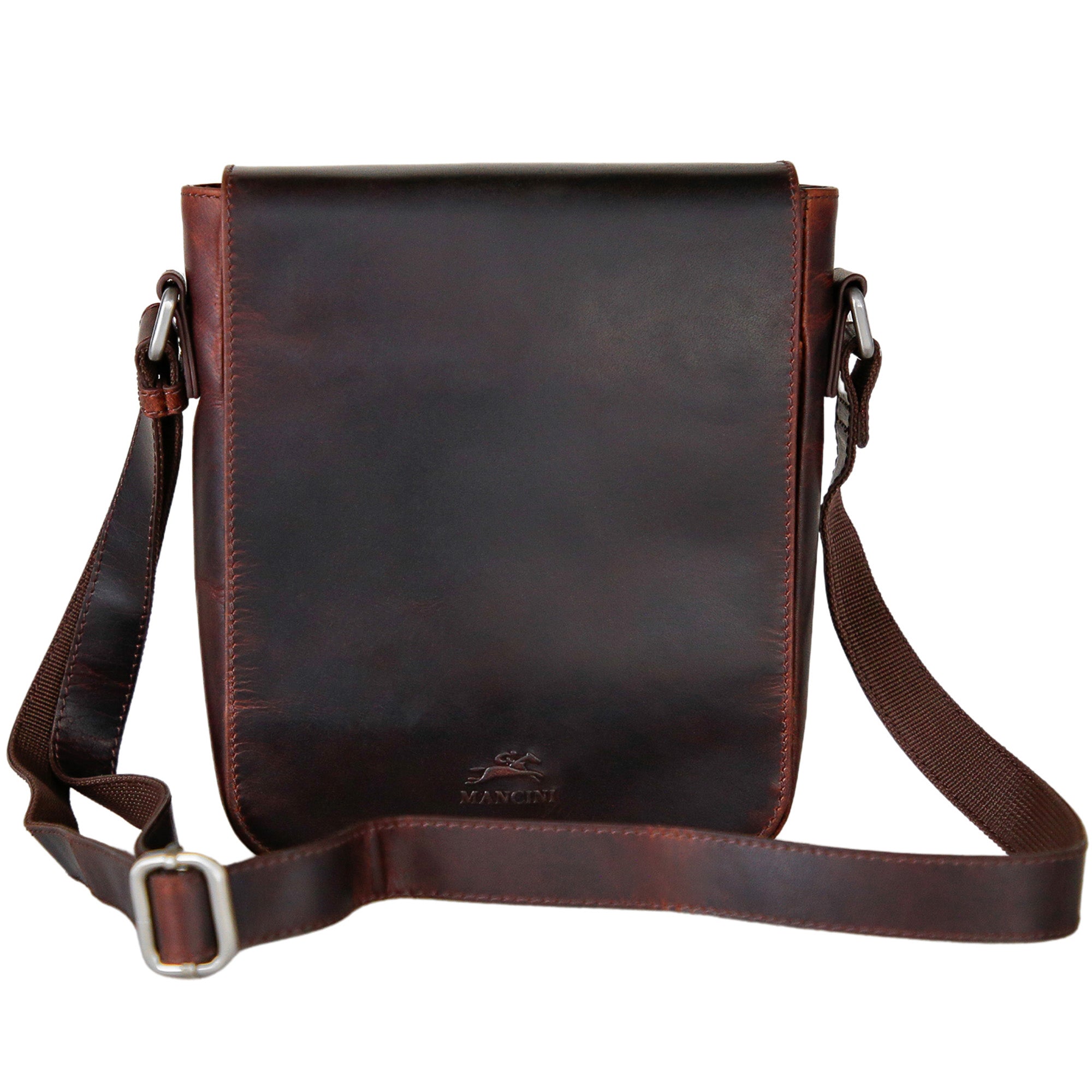 Mancini Cross-Body Bag Brown Mancini Buffalo On-the-Go Crossbody Bag