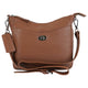 Mancini Cross-Body Bag Camel Mancini Pebbled Elizabeth Crossbody Handbag
