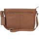 Mancini Cross-Body Bag Camel Mancini Pebbled Loretta Crossbody Handbag with Organizer