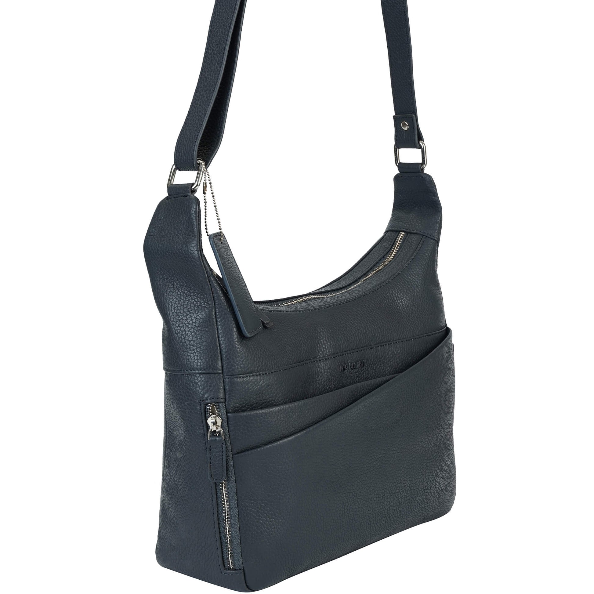 Mancini Cross-Body Bag Mancini Pebbled June Crossbody Handbag
