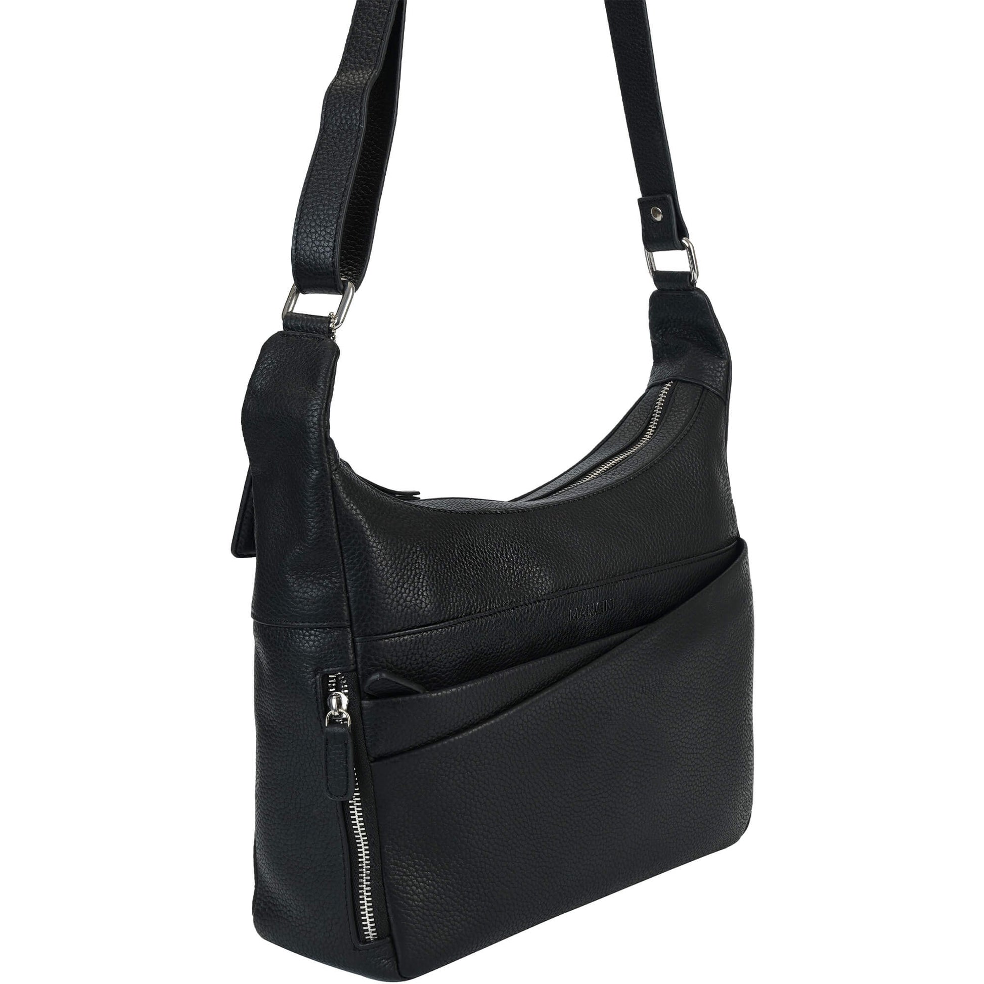 Mancini Cross-Body Bag Mancini Pebbled June Crossbody Handbag
