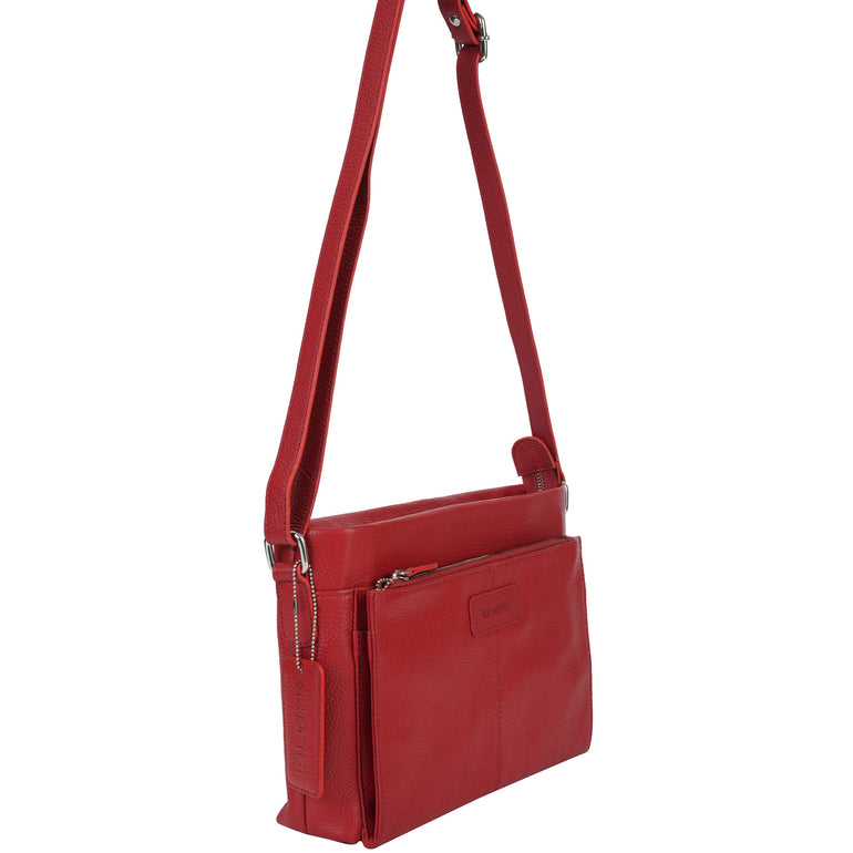 Mancini Cross-Body Bag Mancini Pebbled Loretta Crossbody Handbag with Organizer