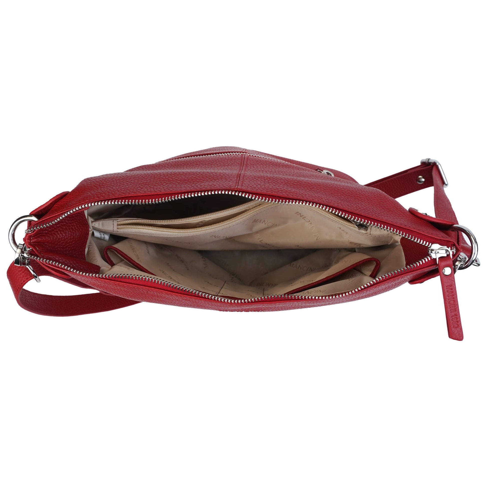 Mancini Cross-Body Bag Mancini Pebbled Susan Crossbody Hobo