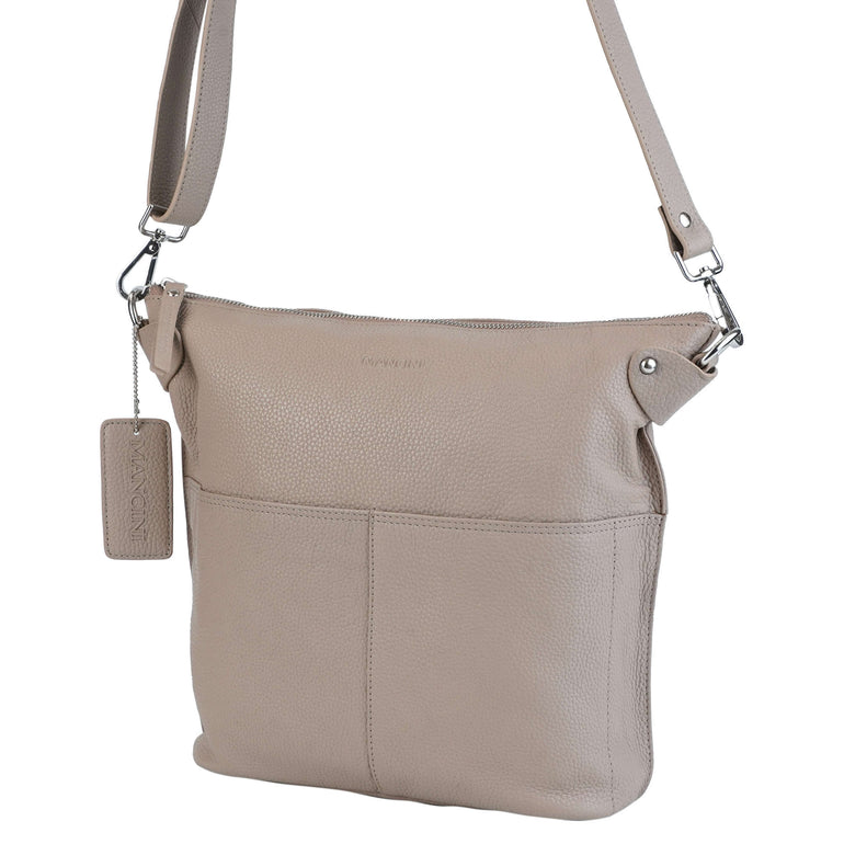 Mancini Cross-Body Bag Mancini Pebbled Susan Crossbody Hobo
