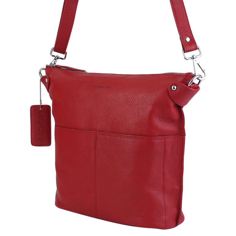 Mancini Cross-Body Bag Mancini Pebbled Susan Crossbody Hobo