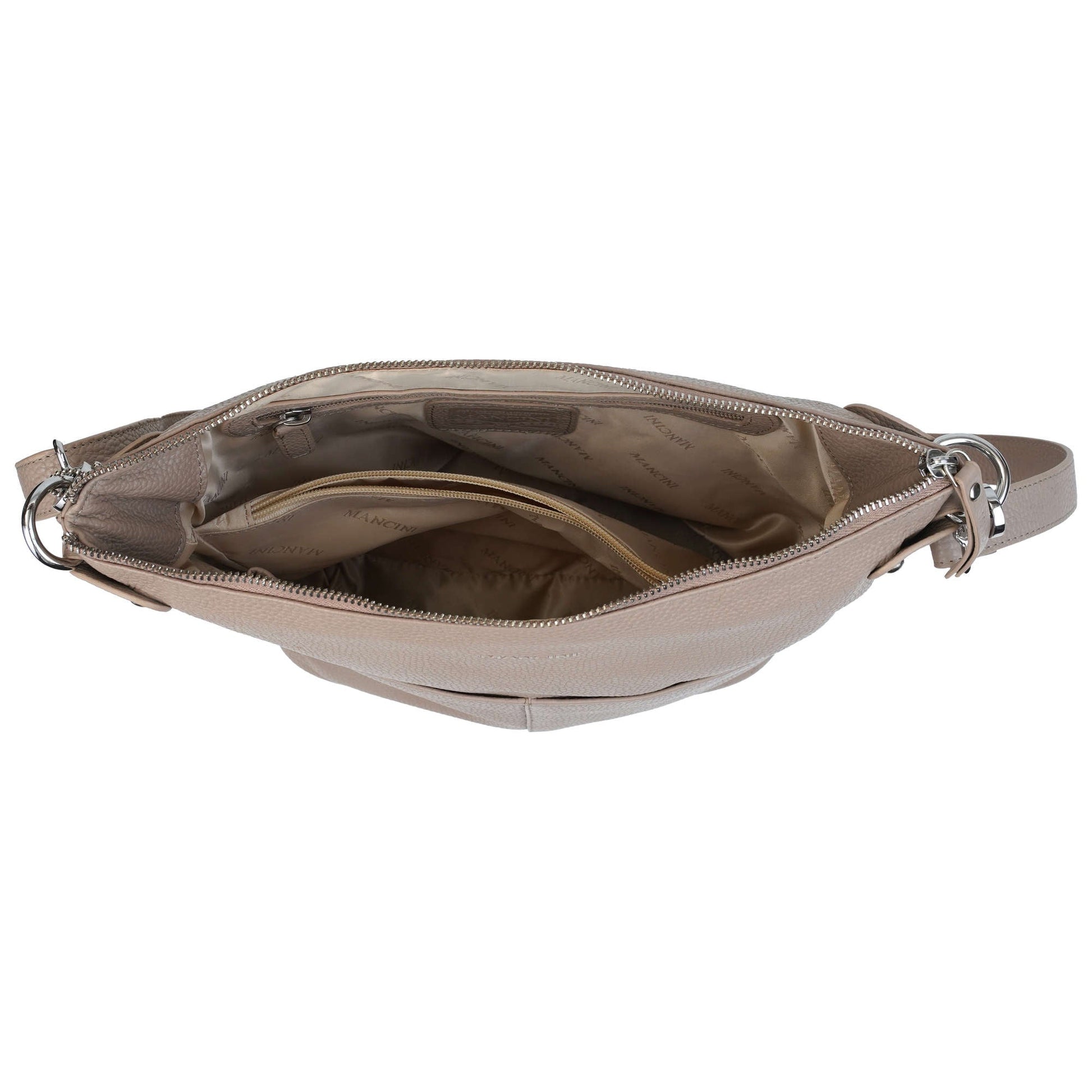 Mancini Cross-Body Bag Mancini Pebbled Susan Crossbody Hobo