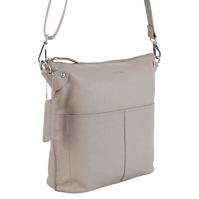 Mancini Cross-Body Bag Mancini Pebbled Susan Crossbody Hobo