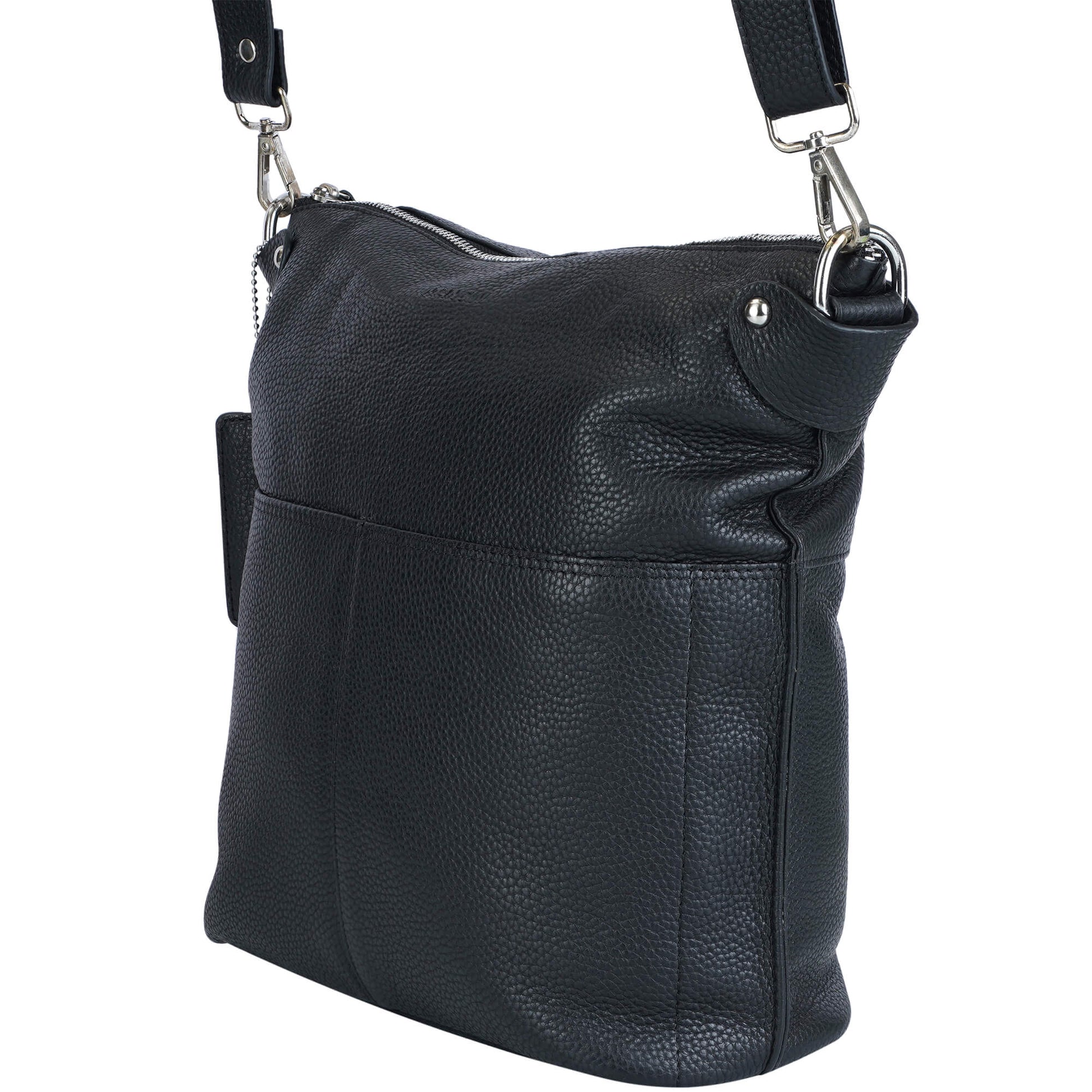 Mancini Cross-Body Bag Mancini Pebbled Susan Crossbody Hobo