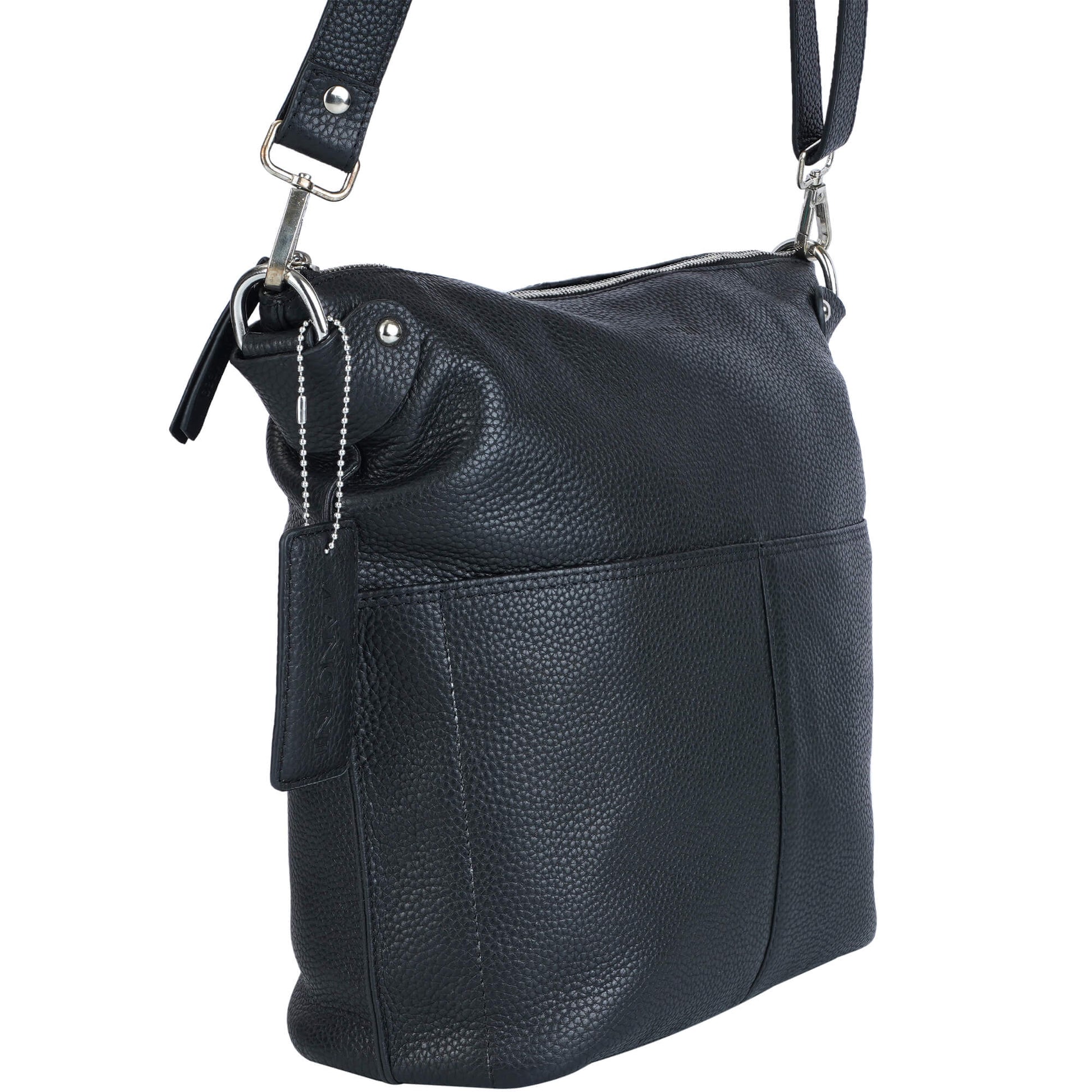 Mancini Cross-Body Bag Mancini Pebbled Susan Crossbody Hobo