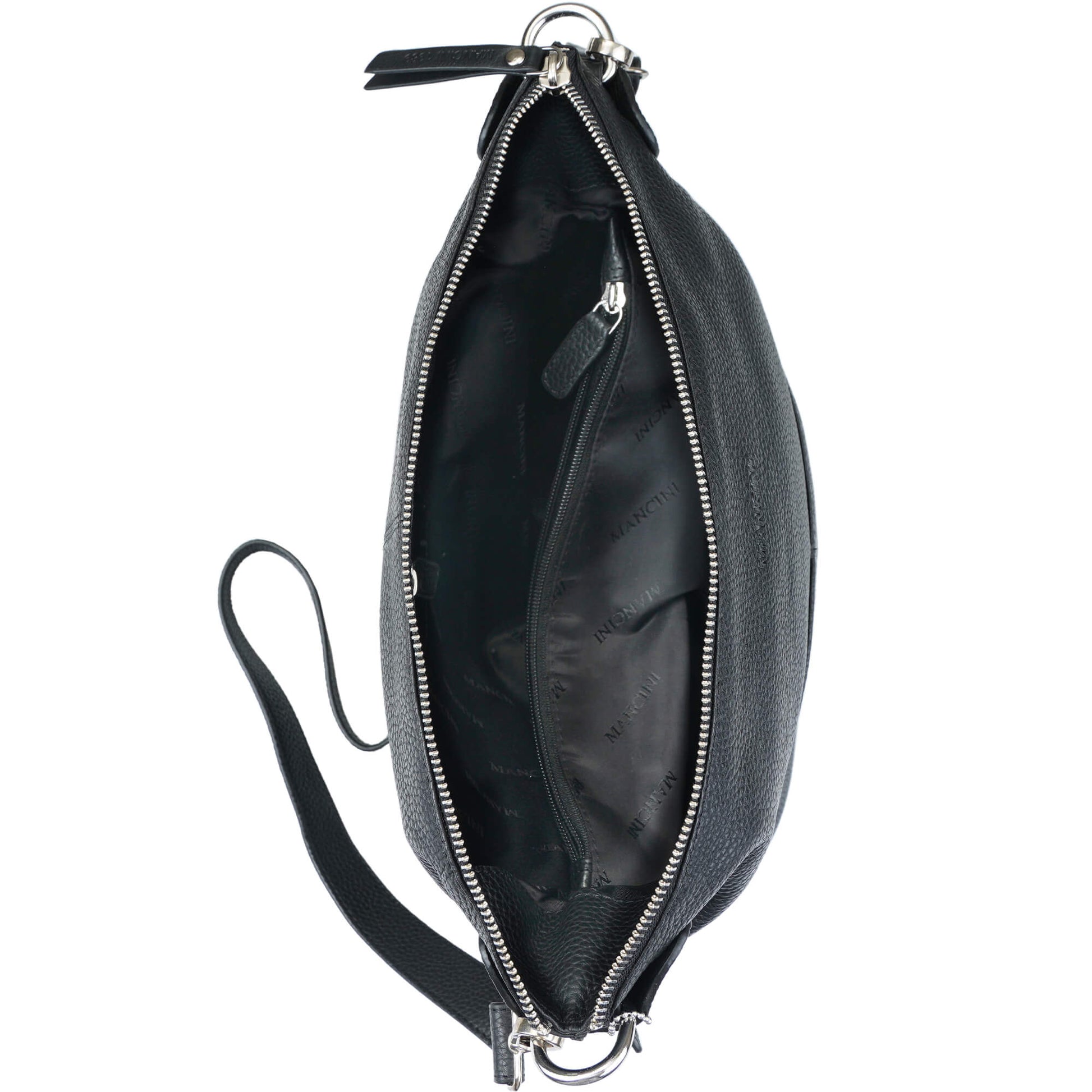 Mancini Cross-Body Bag Mancini Pebbled Susan Crossbody Hobo