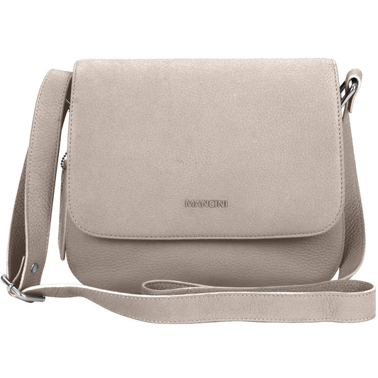 Mancini Cross-Body Bag Mushroom Mancini Pebbled Alison Crossbody Handbag