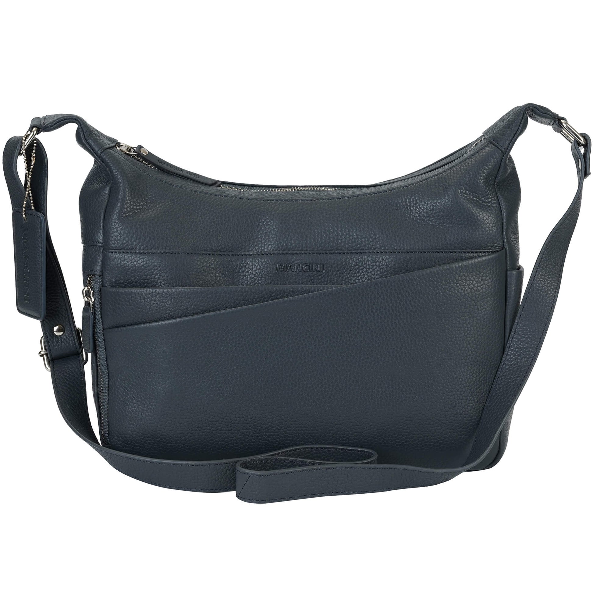 Mancini Cross-Body Bag Navy Mancini Pebbled June Crossbody Handbag