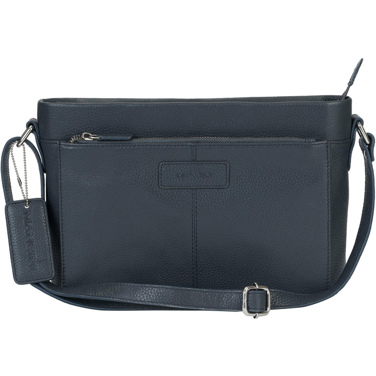 Mancini Cross-Body Bag Navy Mancini Pebbled Loretta Crossbody Handbag with Organizer