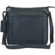 Mancini Cross-Body Bag Navy Mancini Pebbled Trish Crossbody Handbag with Organizer