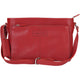 Mancini Cross-Body Bag Red Mancini Pebbled Loretta Crossbody Handbag with Organizer