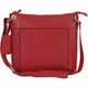 Mancini Cross-Body Bag Red Mancini Pebbled Trish Crossbody Handbag with Organizer