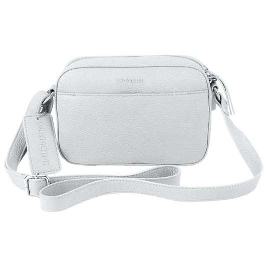 Mancini Cross-Body Bag White Mancini Pebbled Clara Small Crossbody Bag