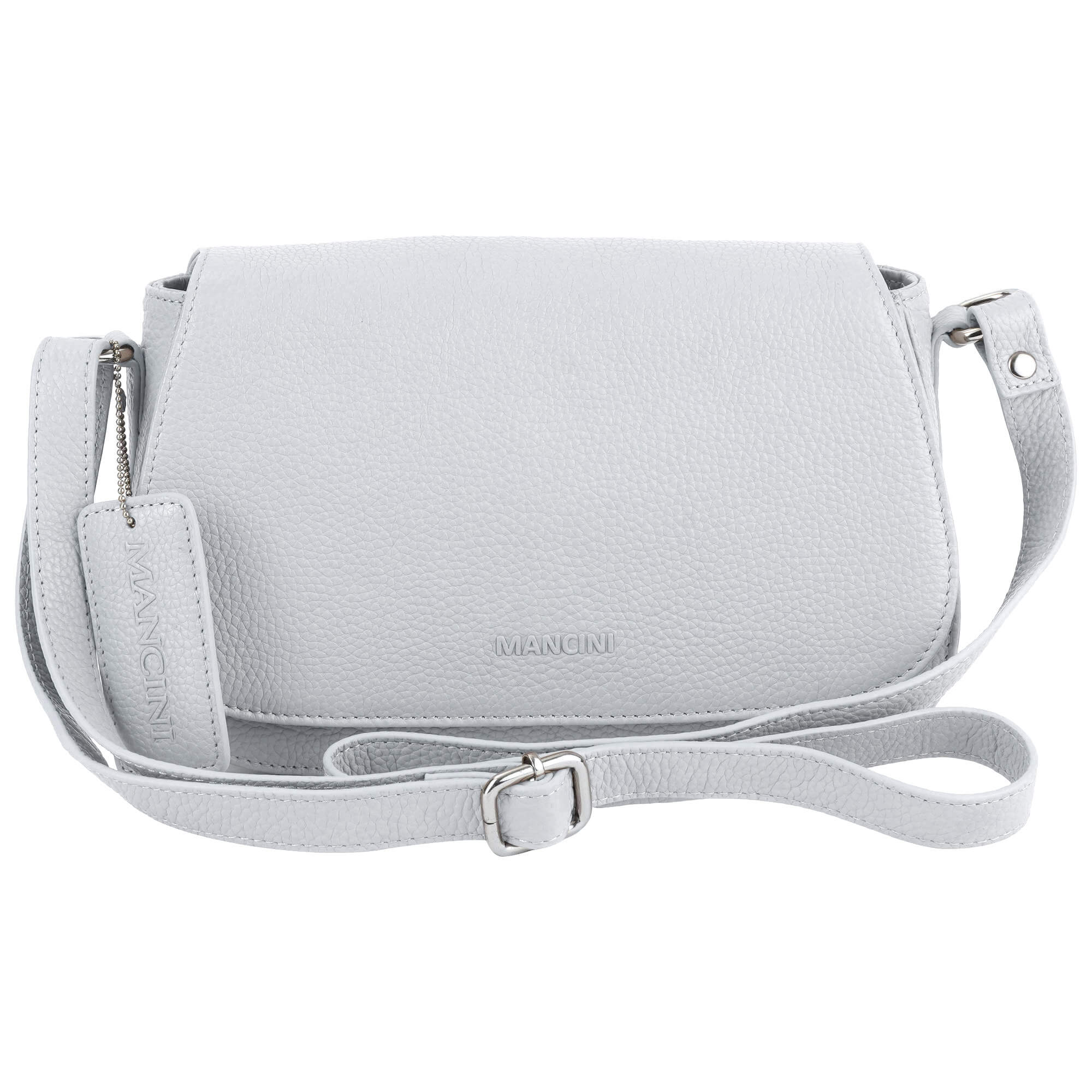 Mancini Cross-Body Bag White Mancini Pebbled Isabella Crossbody Handbag