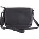 Mancini Handbags Brown Mancini Pebbled Amy Leather Crossbody bag