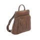Mancini Handbags Camel Mancini Pebbled Brigette Leather Backpack