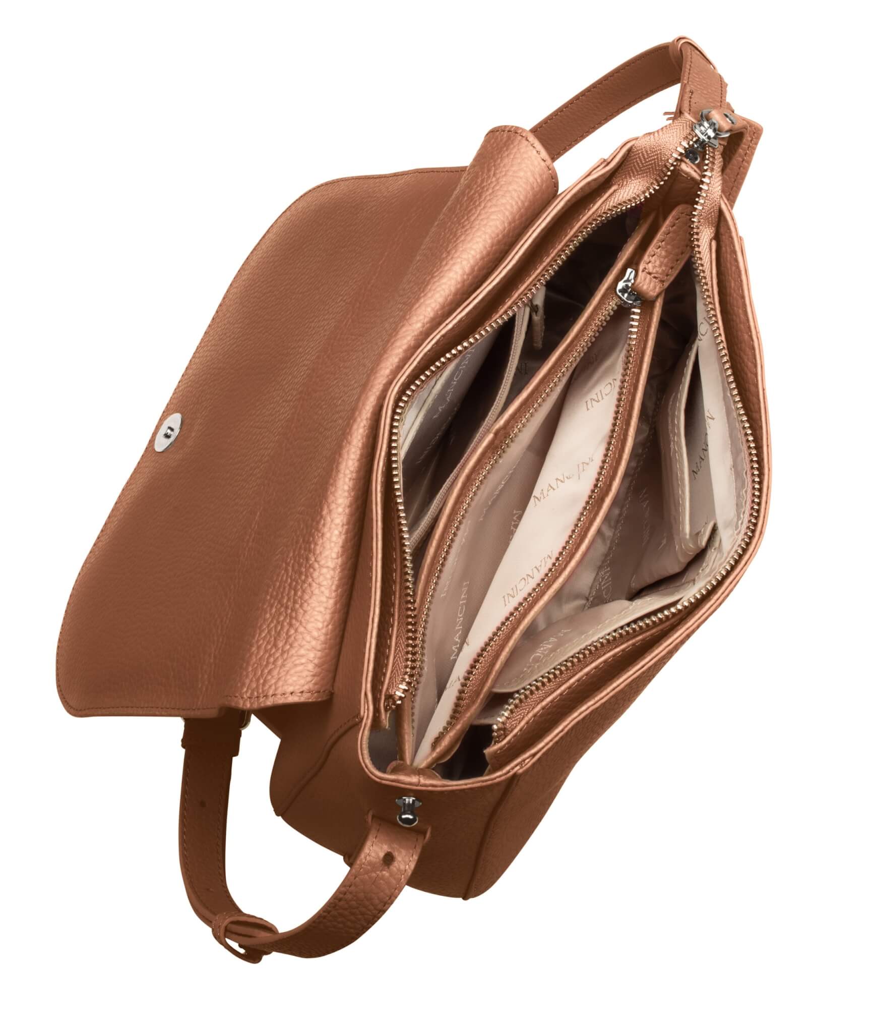 Mancini Handbags Mancini Pebbled Amy Leather Crossbody bag