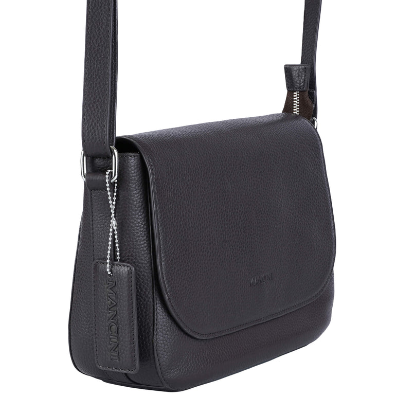Mancini Handbags Mancini Pebbled Amy Leather Crossbody bag
