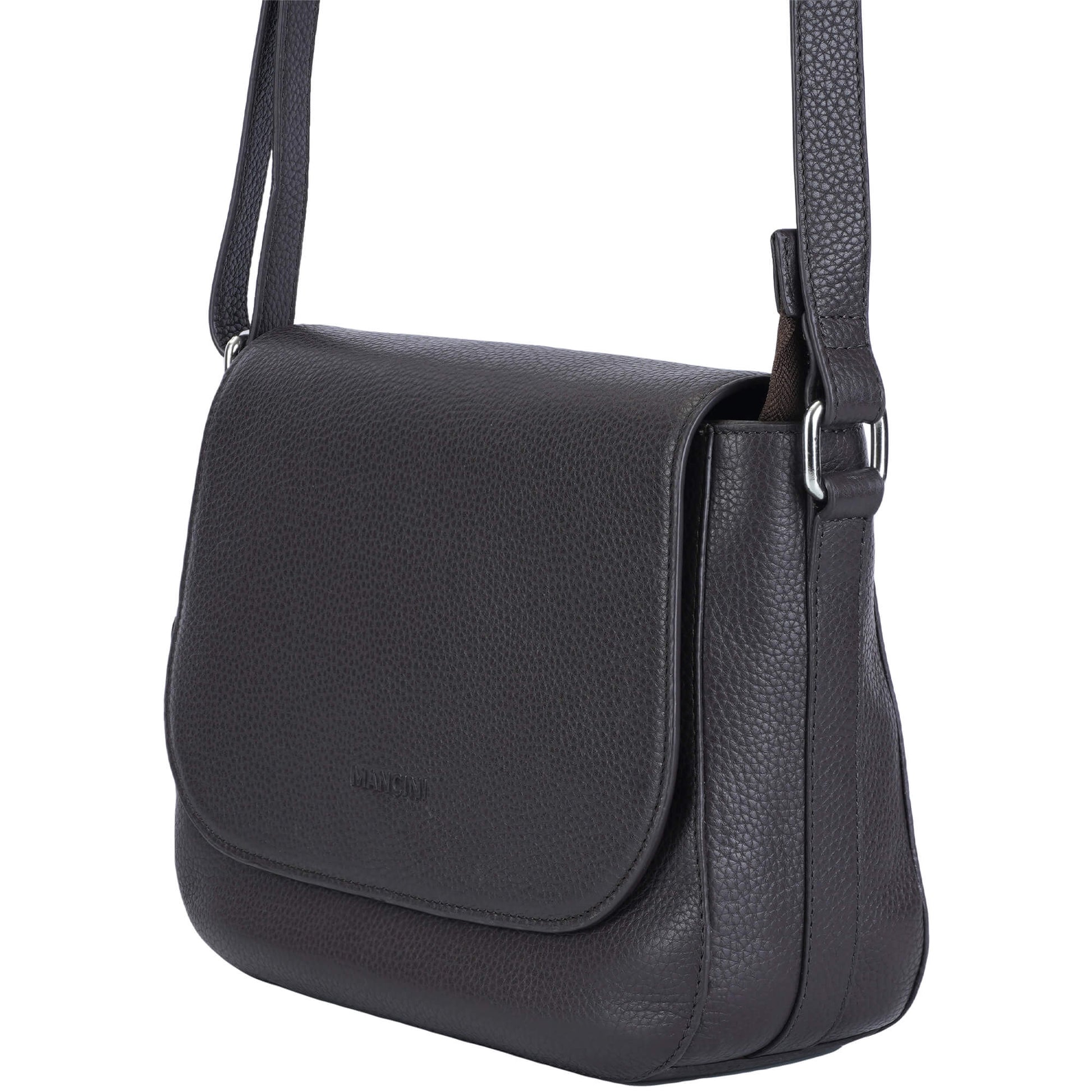 Mancini Handbags Mancini Pebbled Amy Leather Crossbody bag