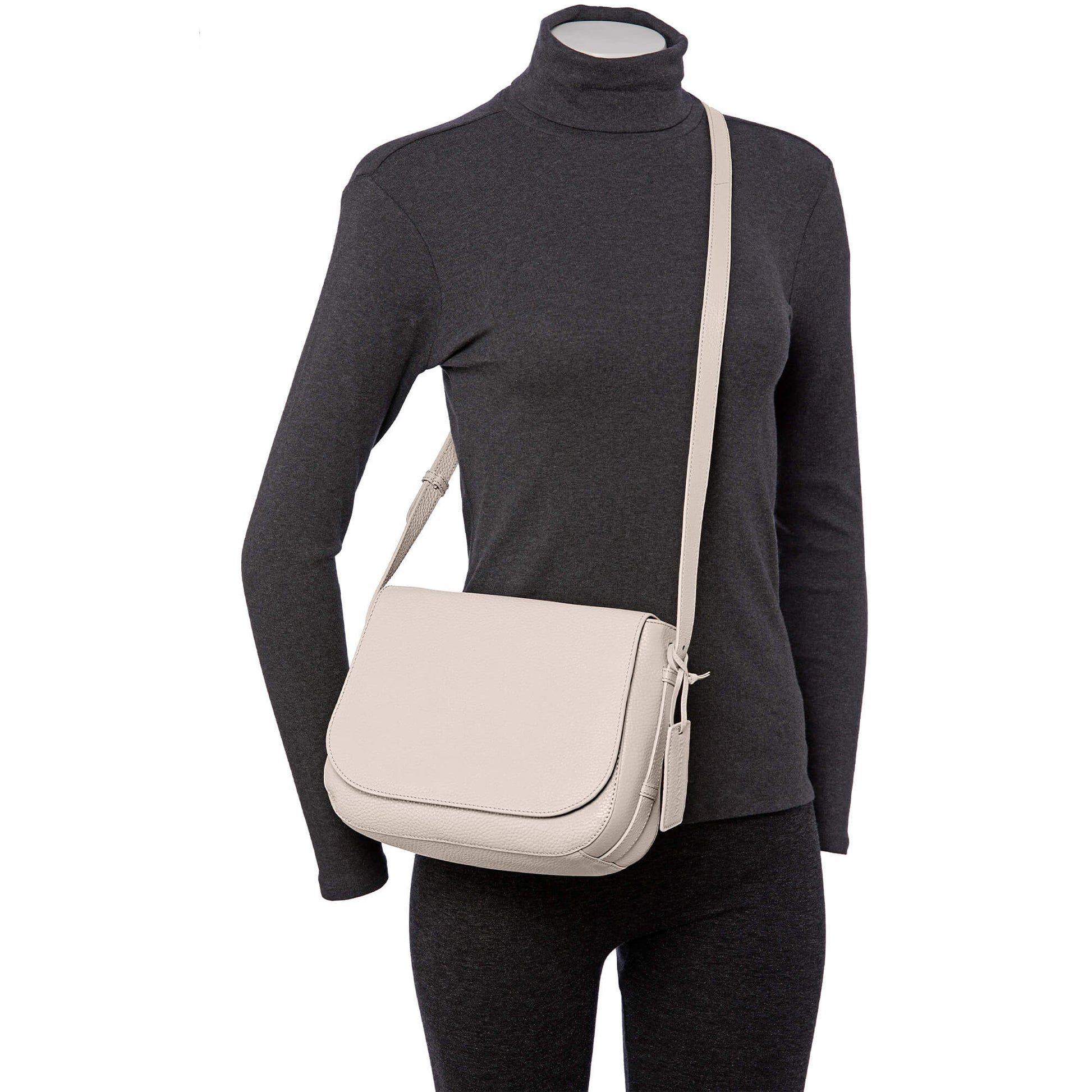 Mancini Handbags Mancini Pebbled Amy Leather Crossbody bag