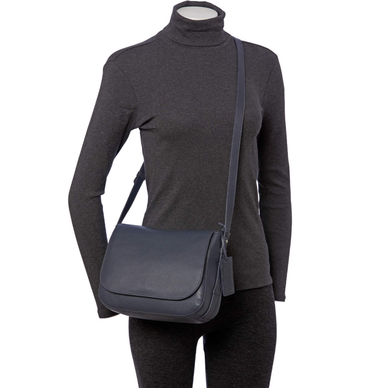 Mancini Handbags Mancini Pebbled Amy Leather Crossbody bag