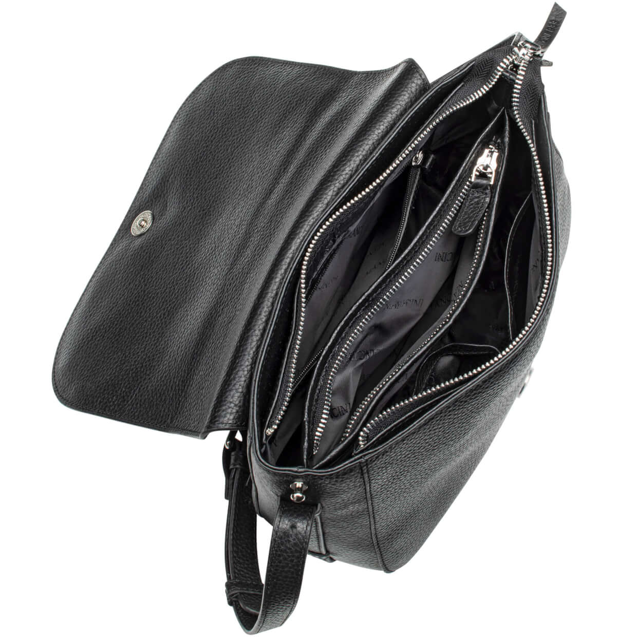 Mancini Handbags Mancini Pebbled Amy Leather Crossbody bag