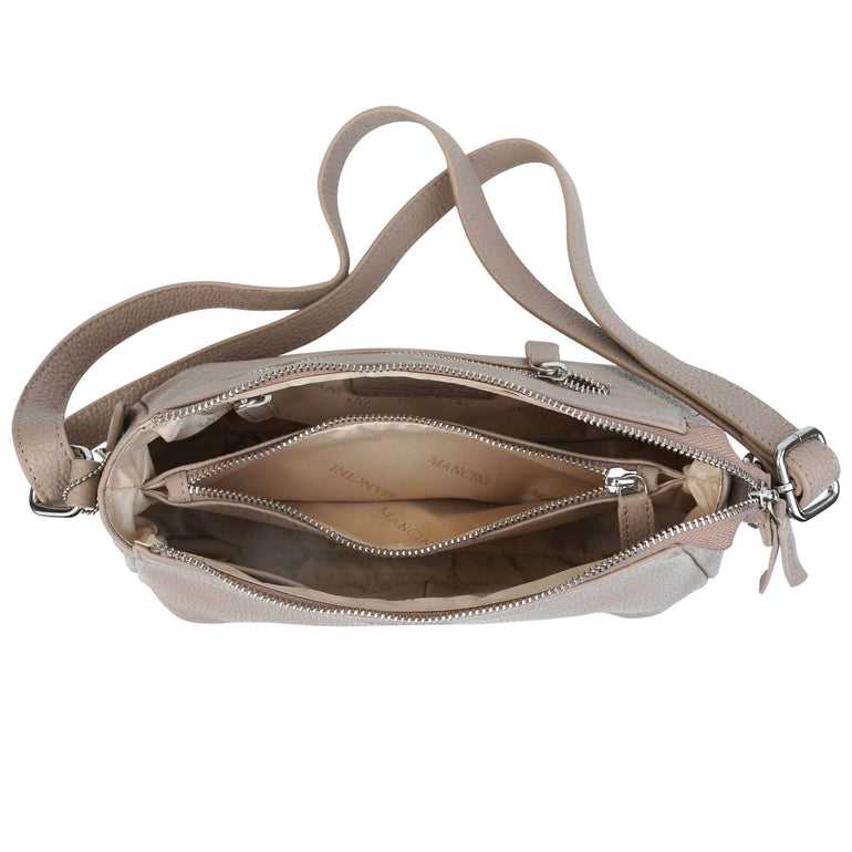 Mancini Handbags Mancini Pebbled Charlize Leather Crossbody Bag