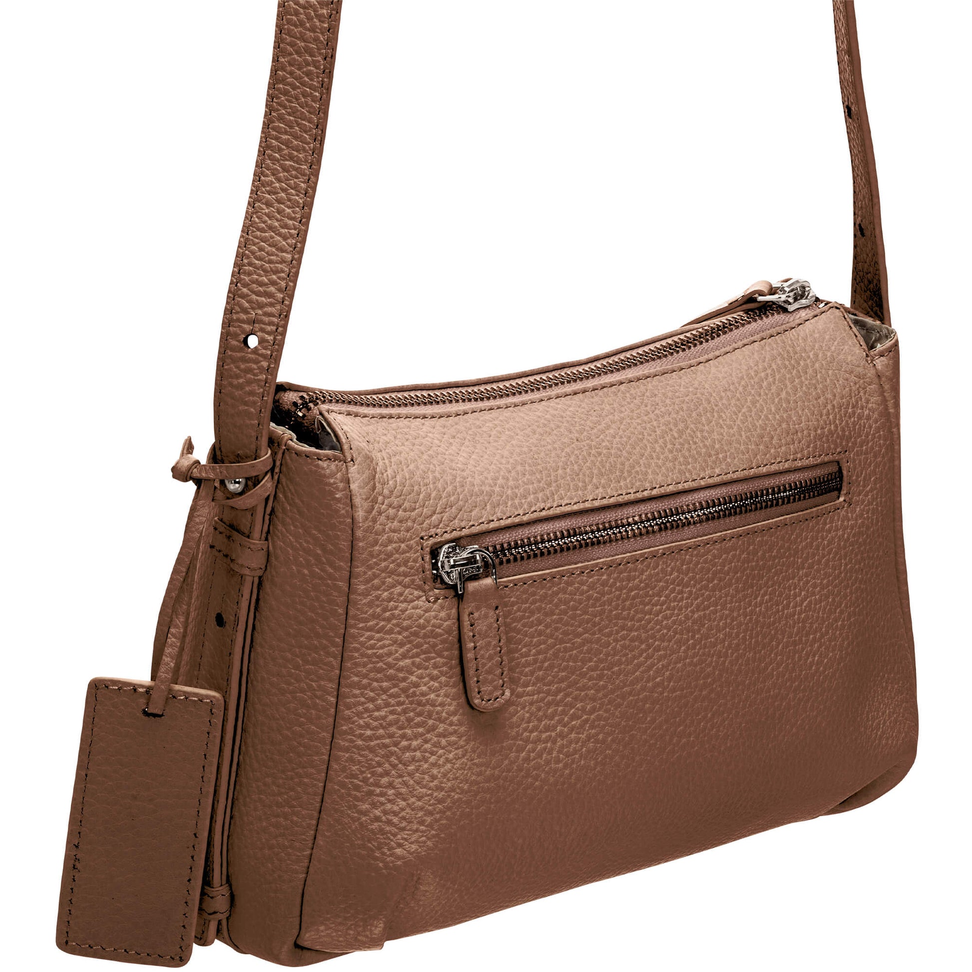 Mancini Handbags Mancini Pebbled Charlize Leather Crossbody Bag