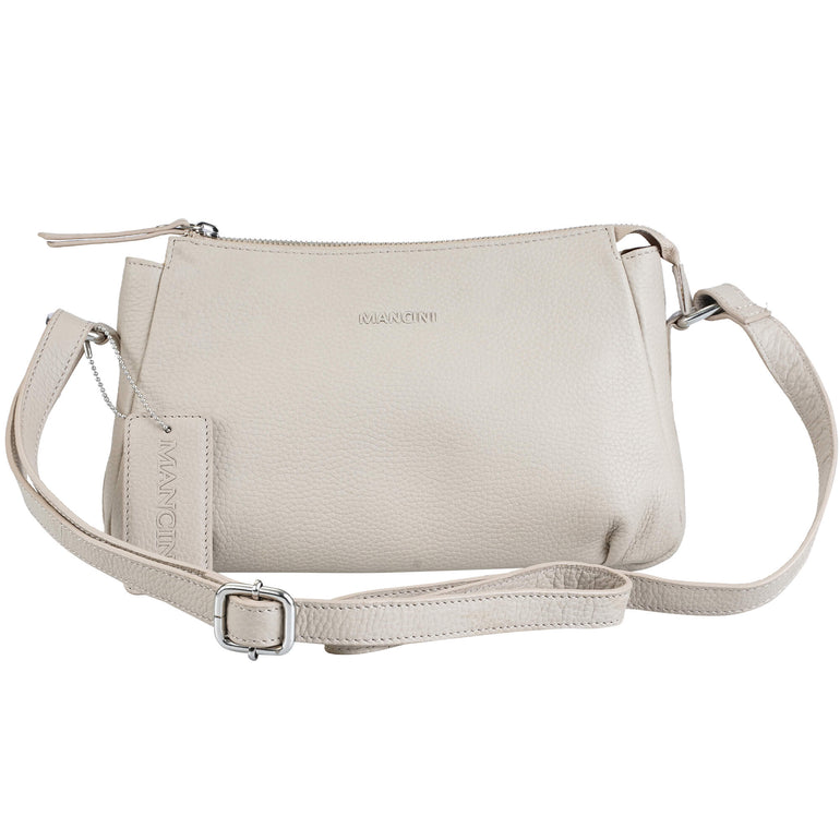 Mancini Handbags Mancini Pebbled Charlize Leather Crossbody Bag
