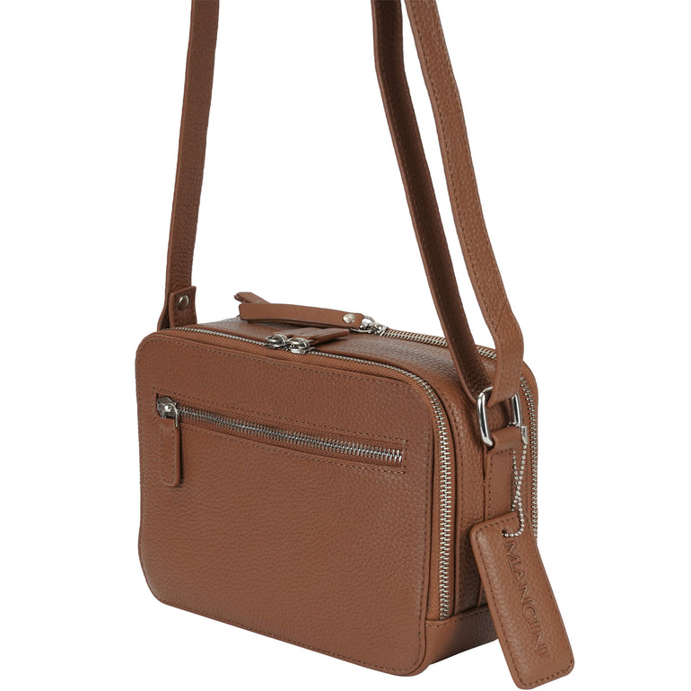 Mancini Handbags Mancini Pebbled Rachel Camera Style Leather Crossbody Bag