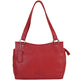 Mancini Handbags Red Mancini Pebbled Kelsea Shoulder Bag